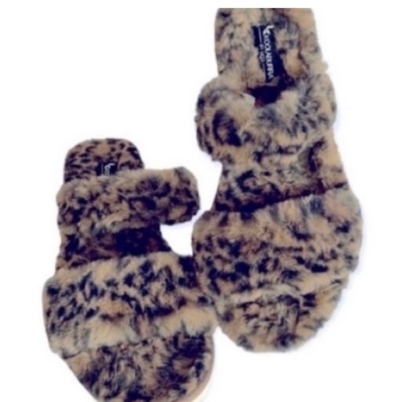 Koolaburra by UGG Leopard Print Fuzzy Slippers 10 - Picture 3 of 7